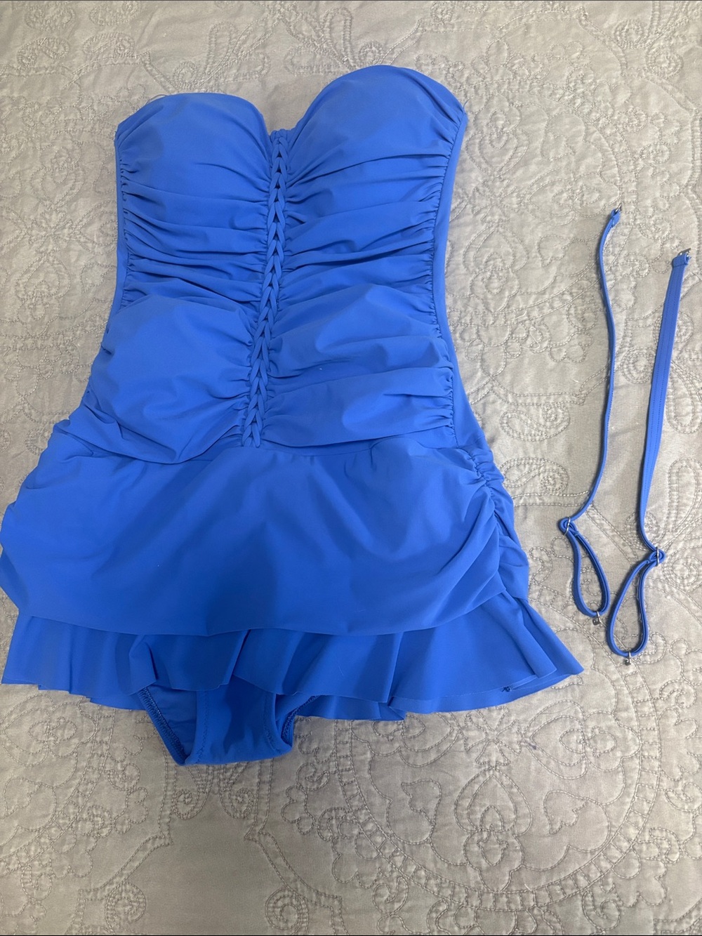 Spanx Style One-Piece Ruffled Swim Dress